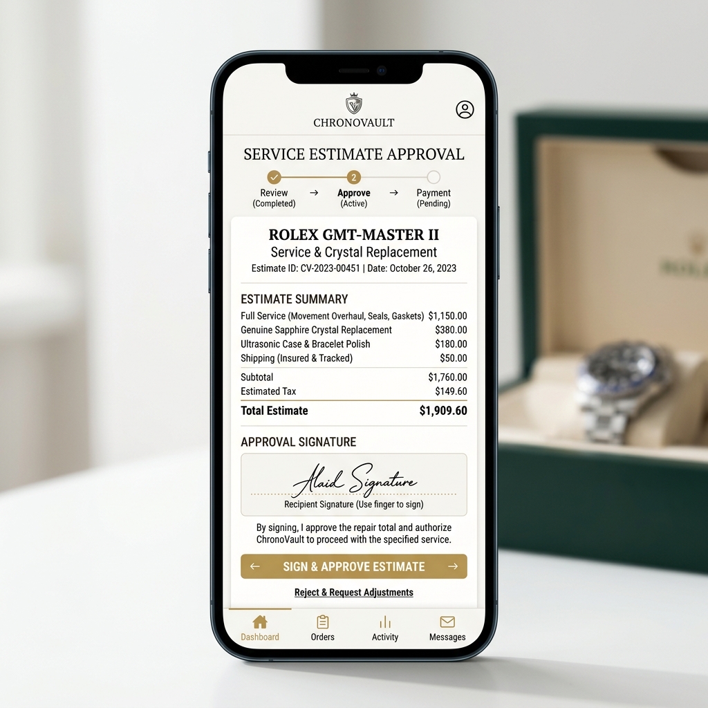 Client portal e-signature